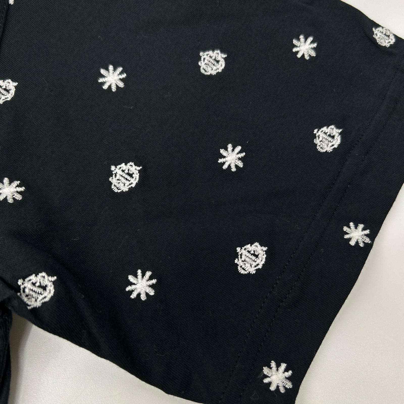 ChristianDiorSports クリスチャンディオールスポーツ ブラック ロゴ刺繍 半袖 Tシャツ トップス