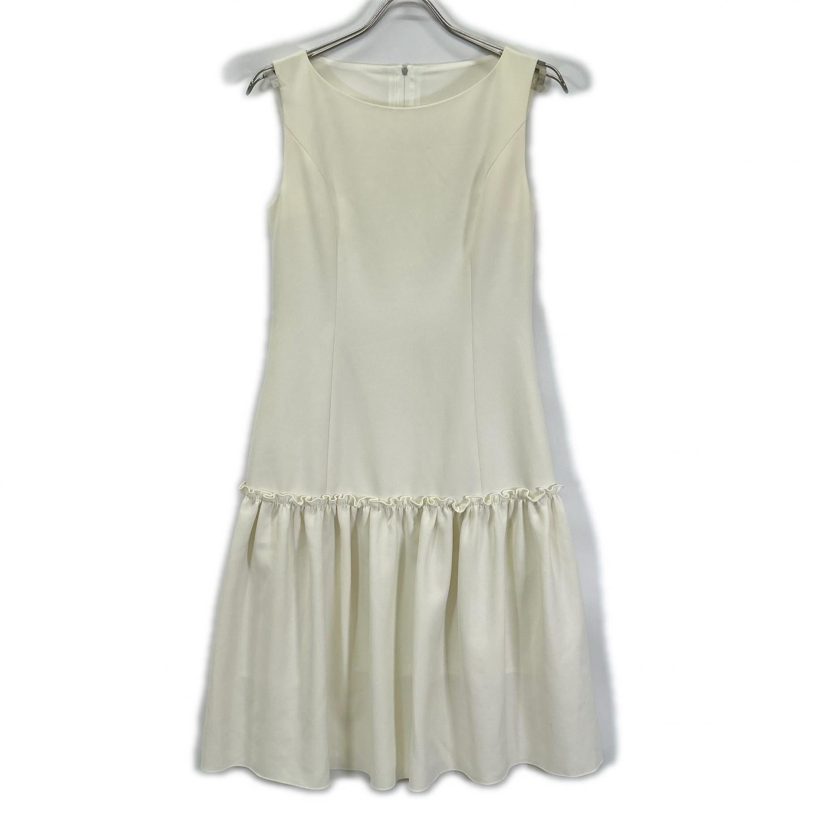 FOXEY NEW YORK フォクシーニューヨーク 38985-NAOFN123T ホワイト ポリエステル ノースリーブ ワンピース ワンピース