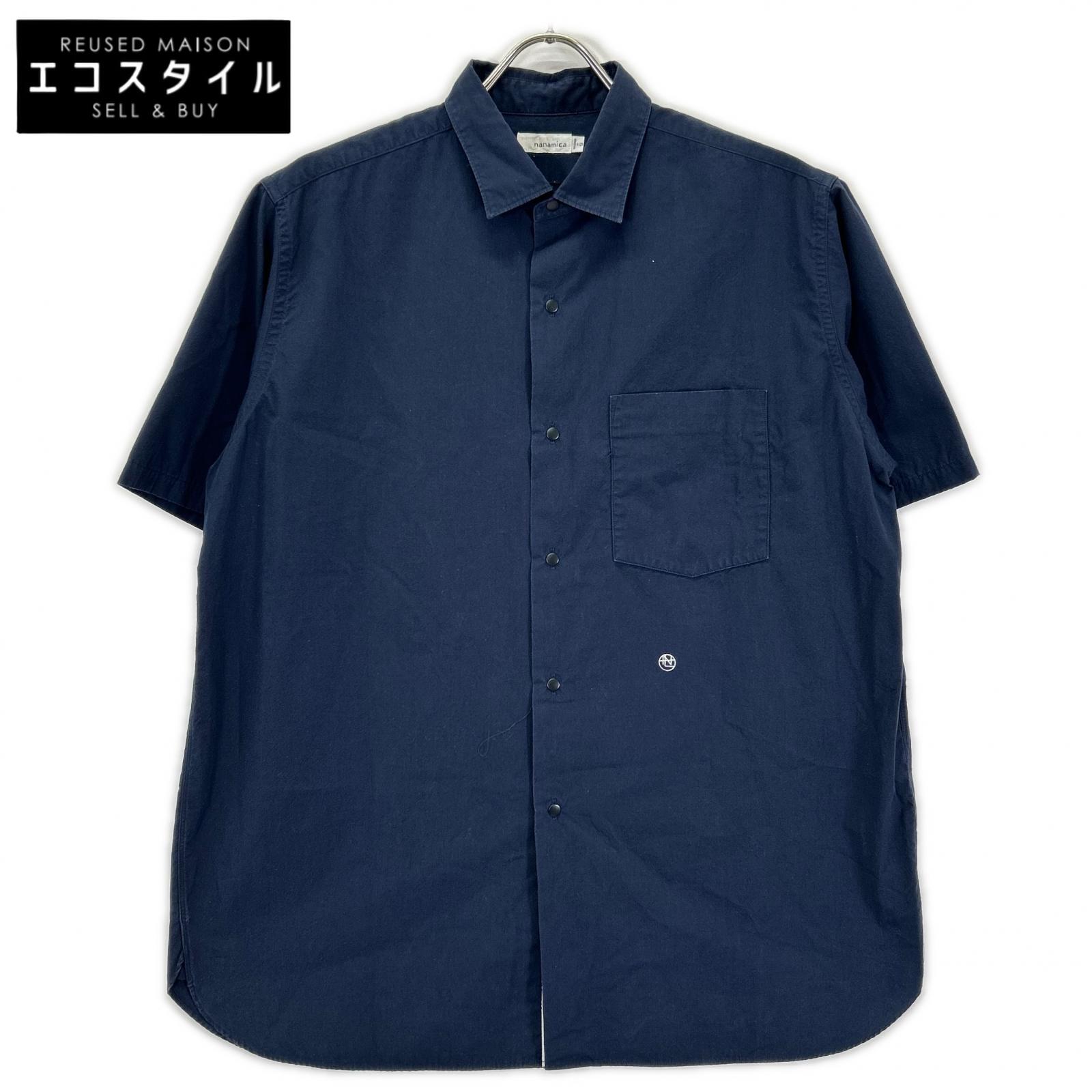 nanamica ナナミカ SUGS301 ネイビー レギュラー カラー ウィンド ハーフスリーブ シャツ トップス