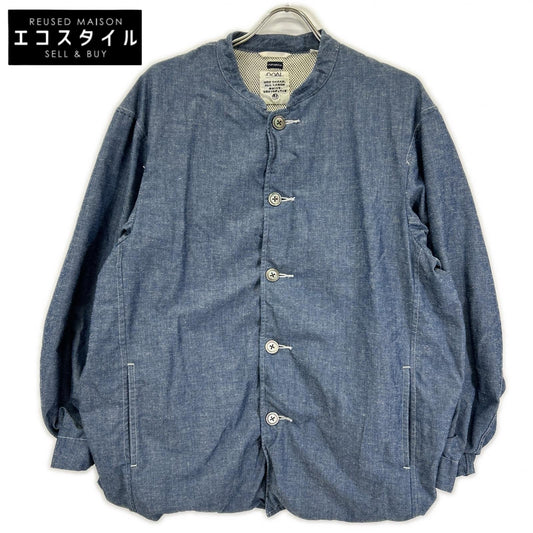 nanamica ナナミカ SUAS340 ブルー シャンブレー バンドカラージャケット ジャケット