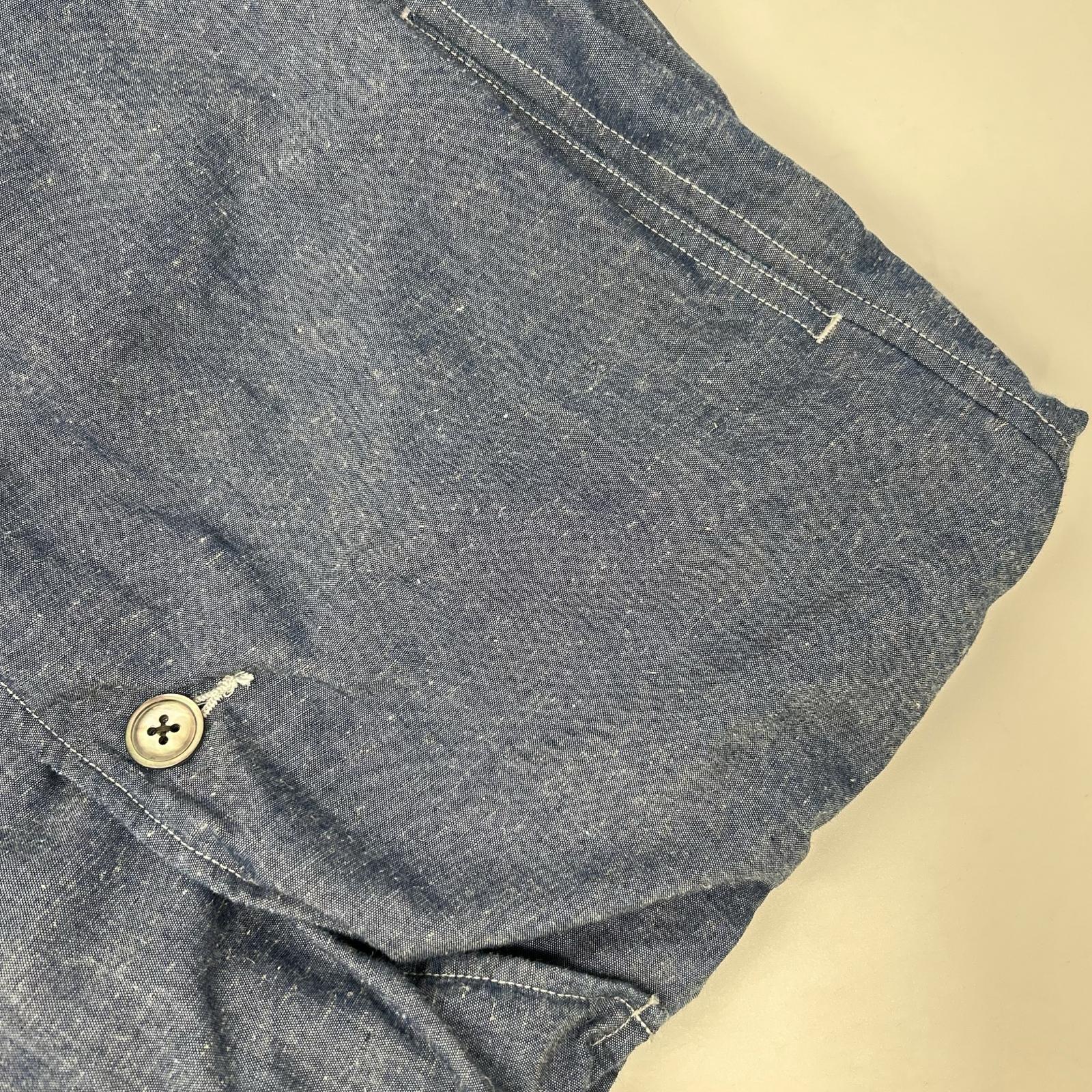 nanamica ナナミカ SUAS340 ブルー シャンブレー バンドカラージャケット ジャケット