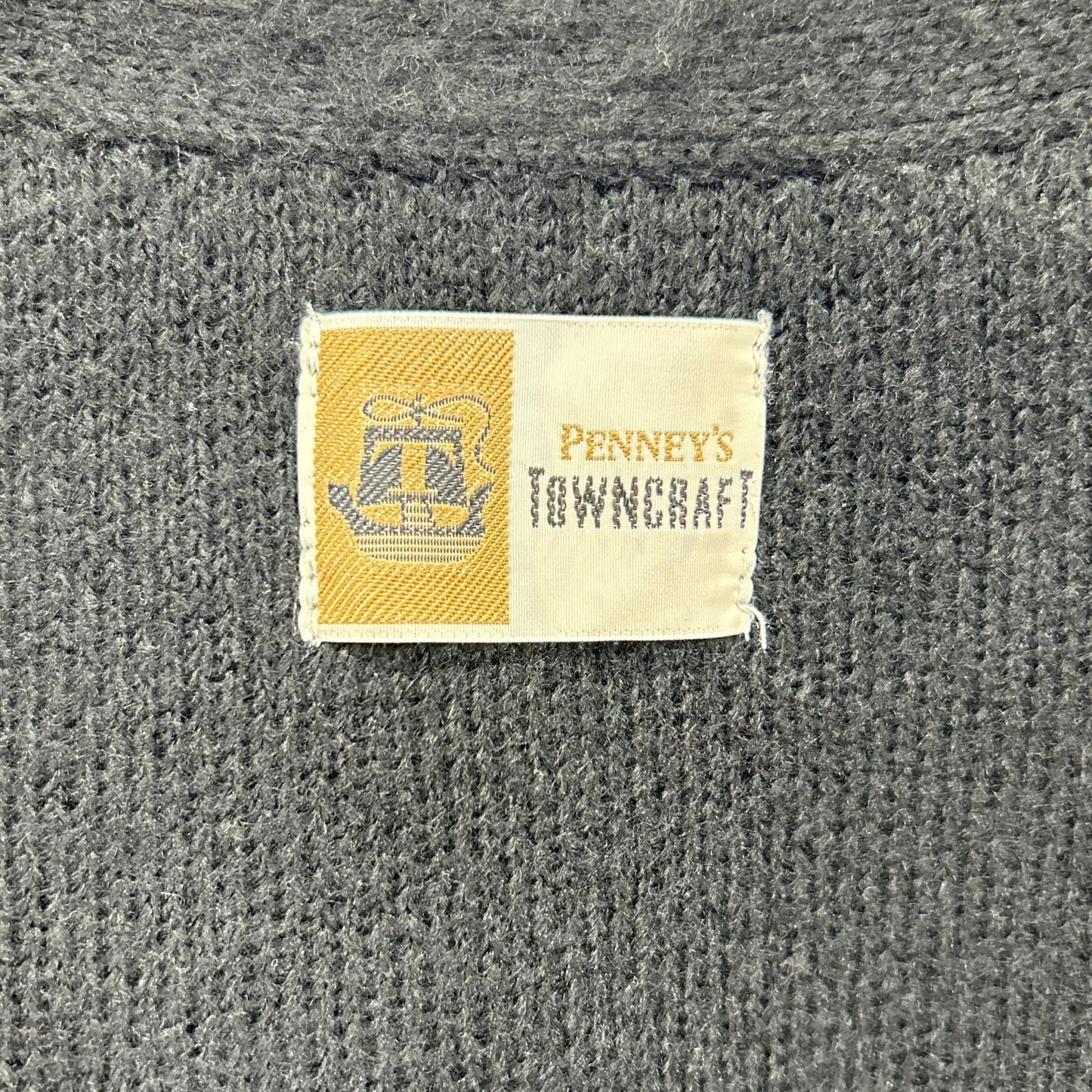 TOWN CRAFT タウンクラフト ブラック モヘアライク アクリル ニット カーディガン トップス