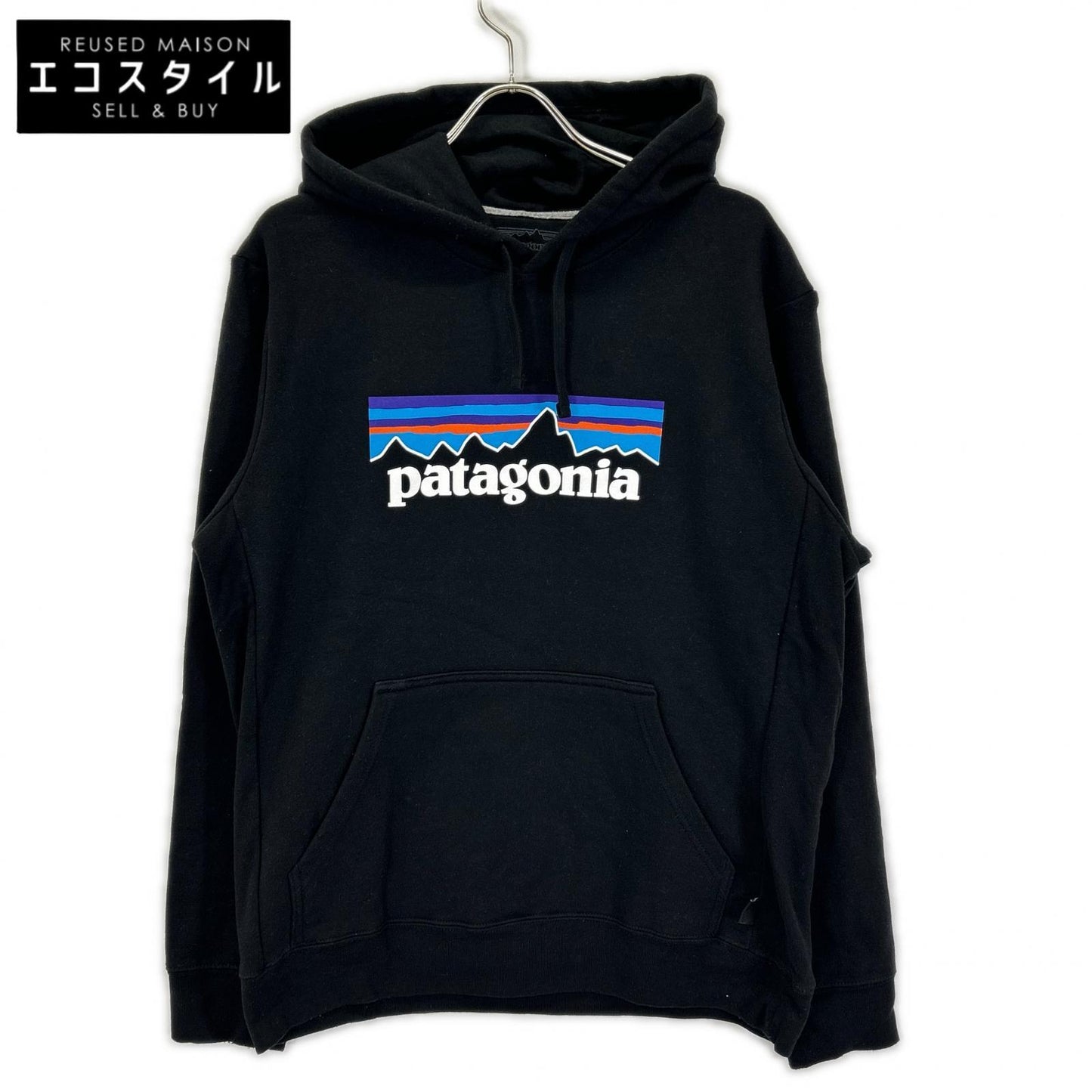 Patagonia パタゴニア 39622FA21 ブラック ロゴ パーカー トップス