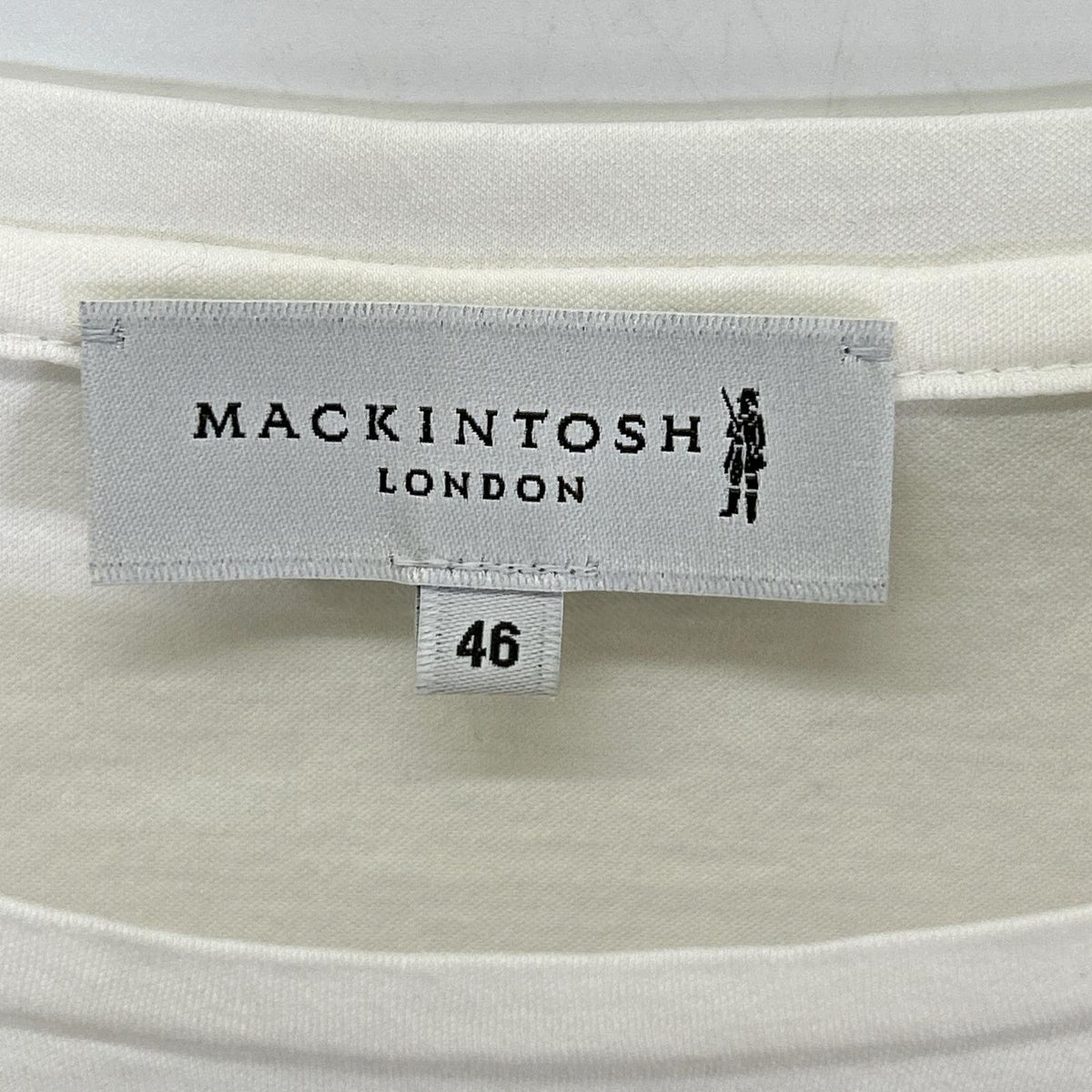 MACKINTOSH LONDON マッキントッシュロンドン G7P04-551-02 24年 ホワイト コットンスムース長袖Tシャツ トップス