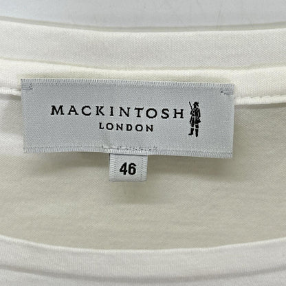 MACKINTOSH LONDON マッキントッシュロンドン G7P04-551-02 24年 ホワイト コットンスムース長袖Tシャツ トップス