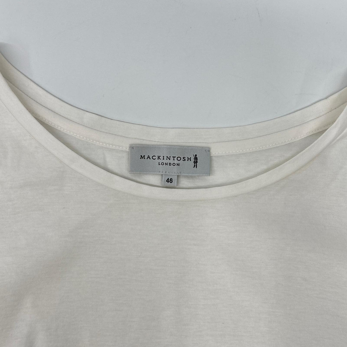 MACKINTOSH LONDON マッキントッシュロンドン G7P04-551-02 24年 ホワイト コットンスムース長袖Tシャツ トップス