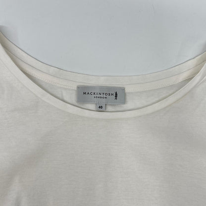 MACKINTOSH LONDON マッキントッシュロンドン G7P04-551-02 24年 ホワイト コットンスムース長袖Tシャツ トップス