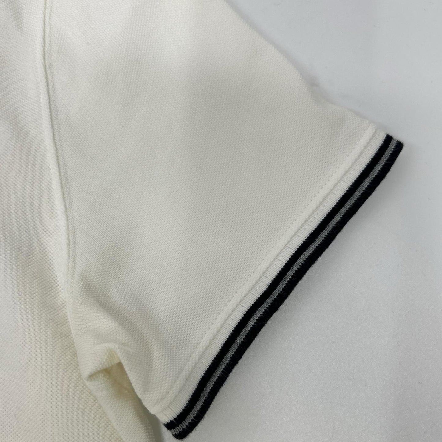 MONCLER モンクレール ホワイト ボーダー maglia polo manica corta 半袖ポロシャツ トップス