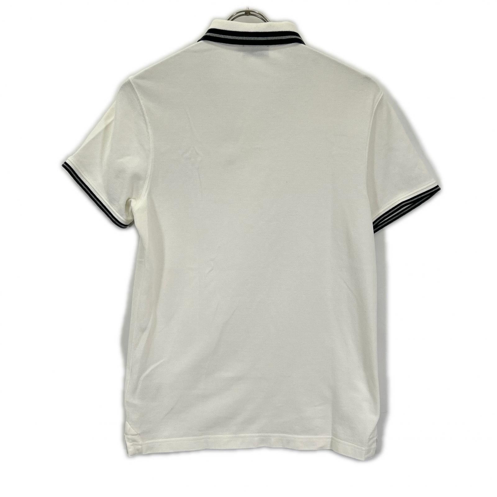 MONCLER モンクレール ホワイト ボーダー maglia polo manica corta 半袖ポロシャツ トップス