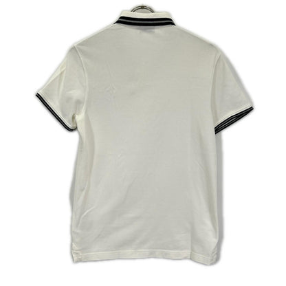 MONCLER モンクレール ホワイト ボーダー maglia polo manica corta 半袖ポロシャツ トップス