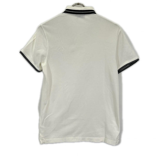 MONCLER モンクレール ホワイト ボーダー maglia polo manica corta 半袖ポロシャツ トップス