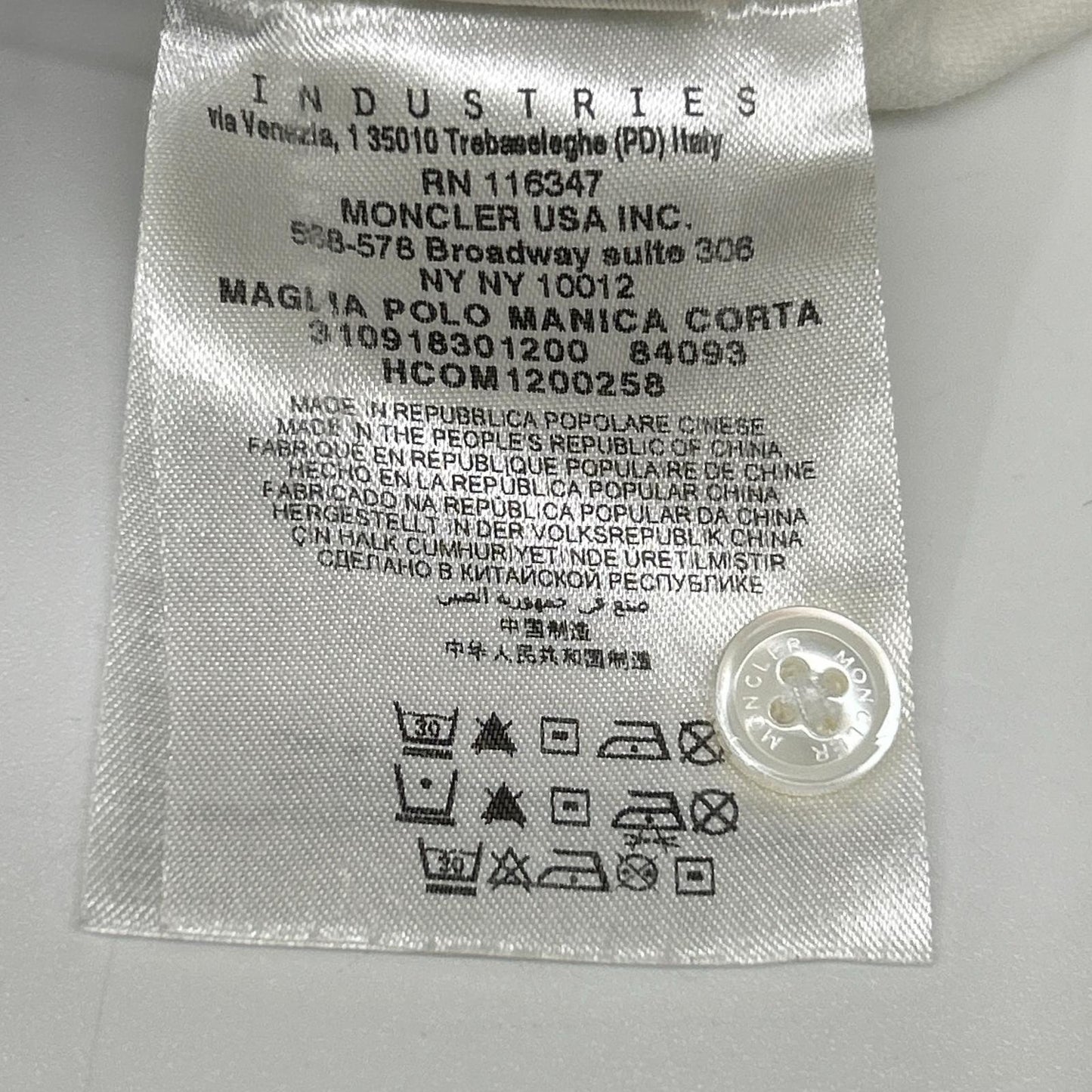 MONCLER モンクレール ホワイト ボーダー maglia polo manica corta 半袖ポロシャツ トップス