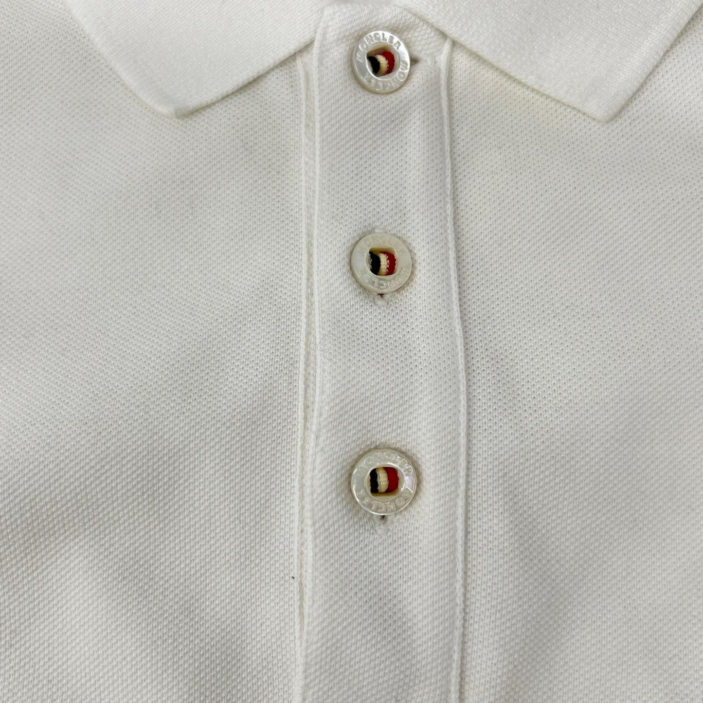 MONCLER モンクレール ホワイト maglia polo manica corta 半袖ポロシャツ トップス