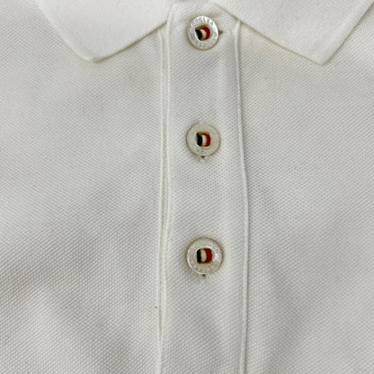MONCLER モンクレール ホワイト maglia polo manica corta 半袖ポロシャツ トップス