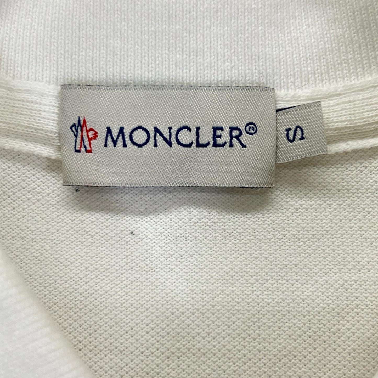 MONCLER モンクレール ホワイト maglia polo manica corta 半袖ポロシャツ トップス