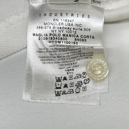 MONCLER モンクレール ホワイト maglia polo manica corta 半袖ポロシャツ トップス