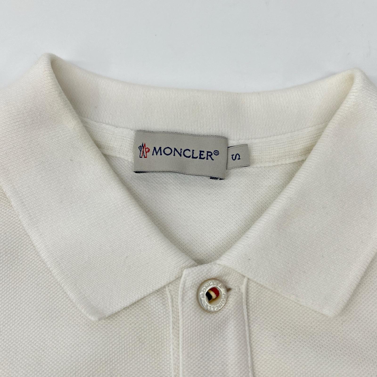 MONCLER モンクレール ホワイト maglia polo manica corta 半袖ポロシャツ トップス