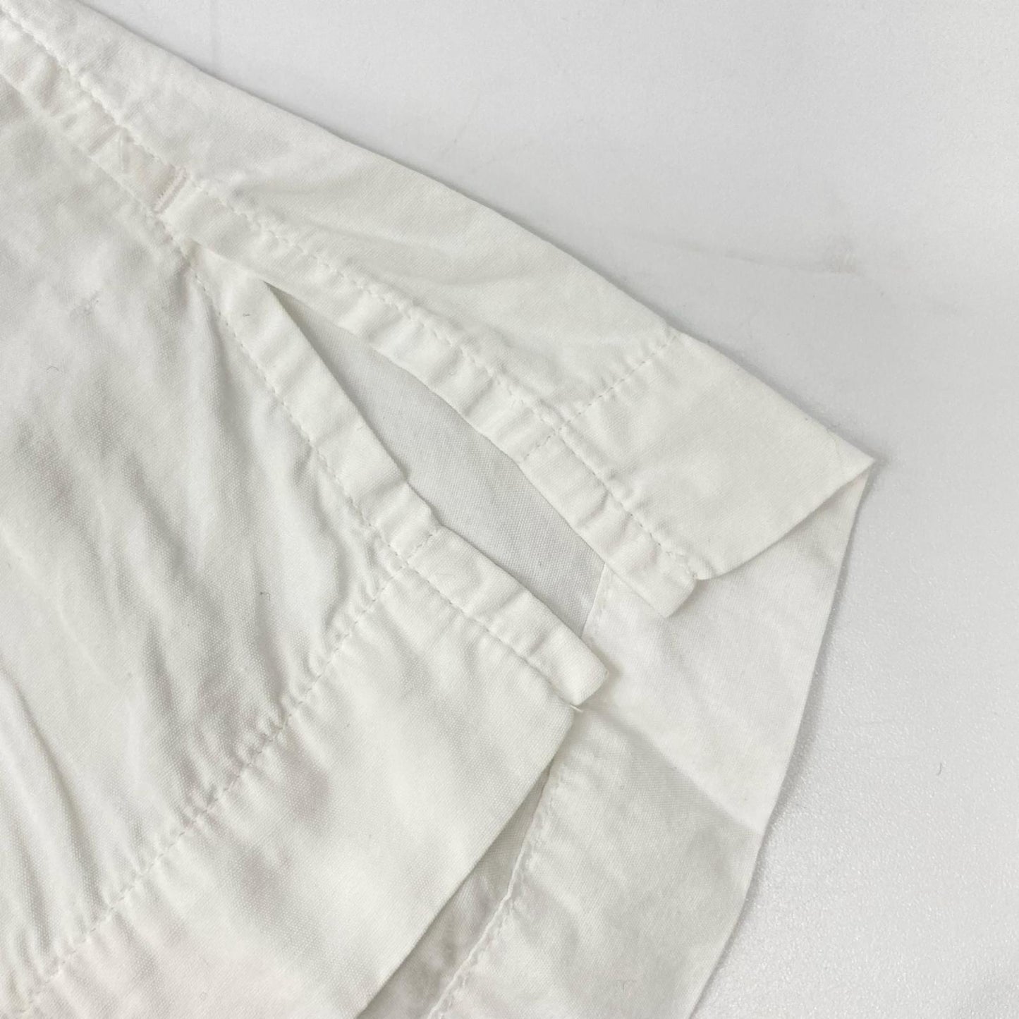 ISSEY MIYAKE イッセイミヤケ ME31FJ007 ホワイト ステッチ 開襟 半袖シャツ トップス
