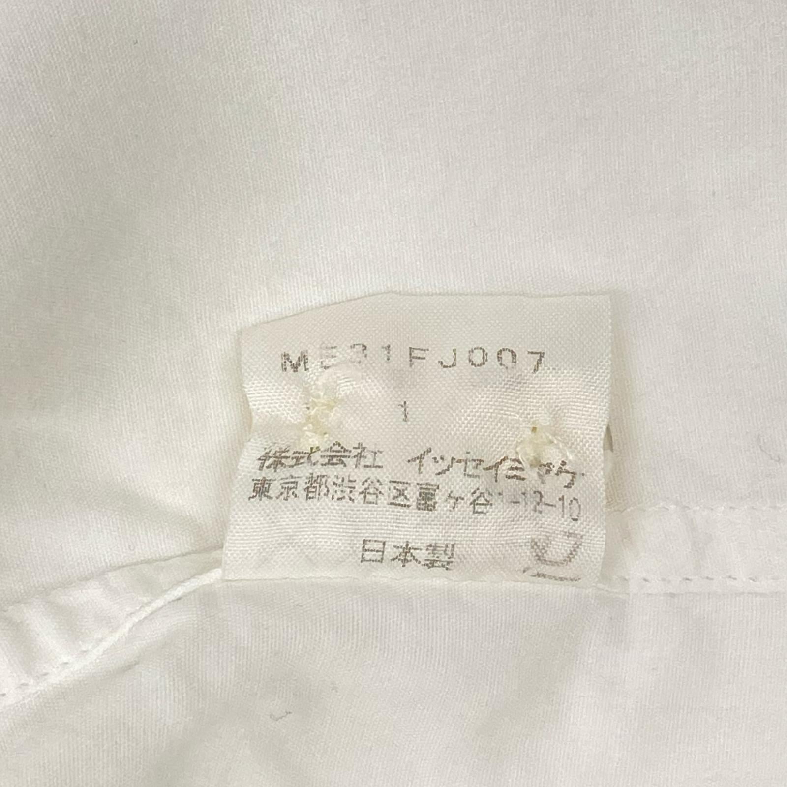 ISSEY MIYAKE イッセイミヤケ ME31FJ007 ホワイト ステッチ 開襟 半袖シャツ トップス