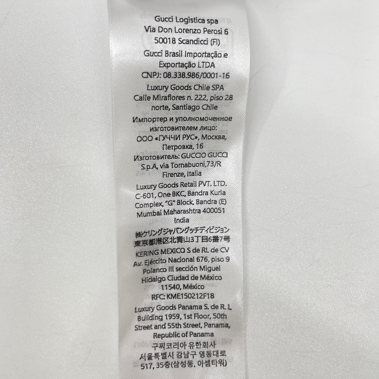 GUCCI グッチ 25SS ホワイト クリスタル装飾付き コットン 半袖Tシャツ トップス