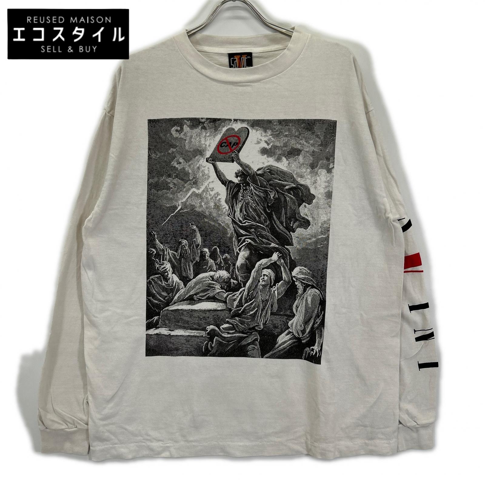 SAINT MICHAEL セントマイケル SM-S22-0000-069 ホワイト プリント LS TEE VLONE ロングスリーブTシャツ トップス