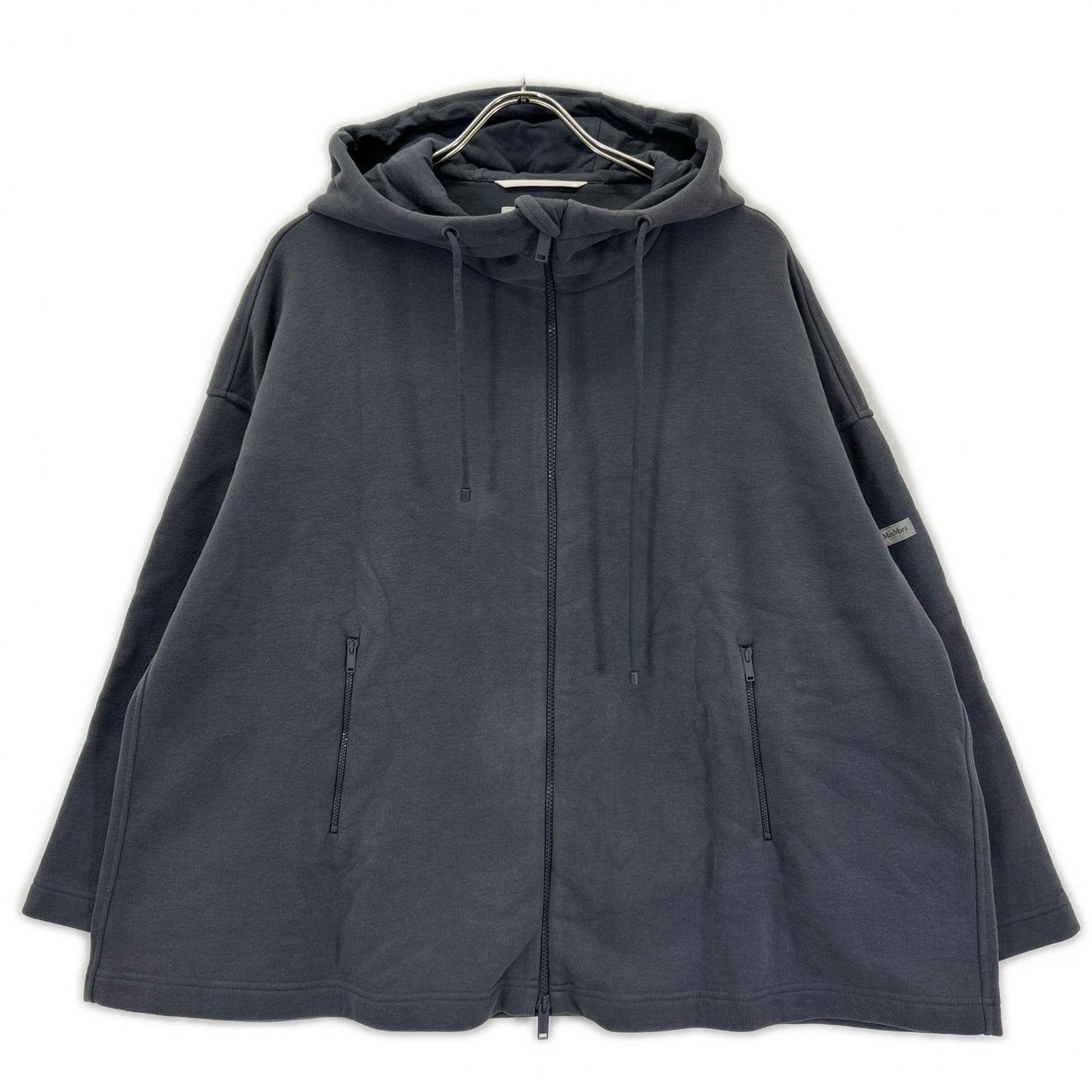 MAX MARA LEISURE マックスマーラレジャー 39260316 グレー ジップアップ 裏起毛 バックロゴパーカー トップス