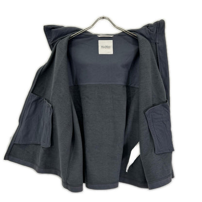 MAX MARA LEISURE Max Mara Leisure 39260316 gray zip-up fleece-lined hoodie with back logo
