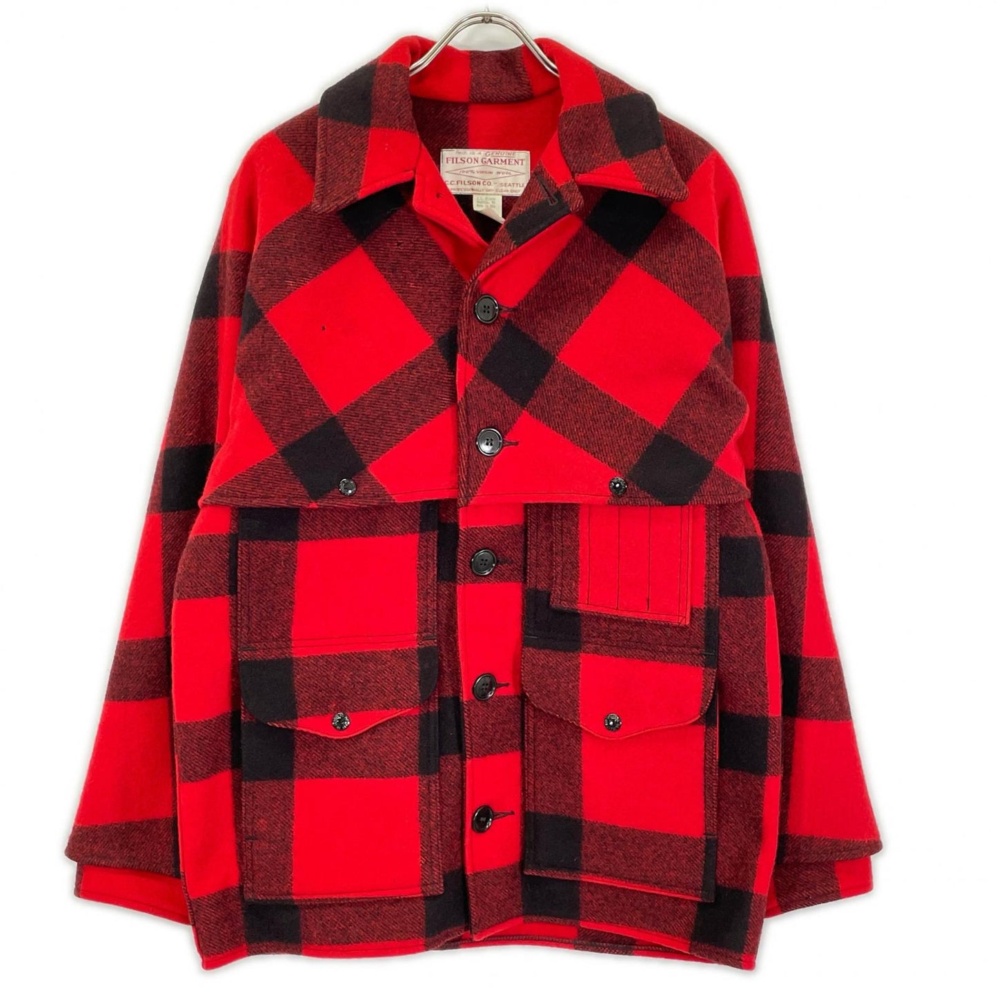 FILSON フィルソン レッド×ブラック チェック ダブルマッキーノクルーザー ジャケット ジャケット