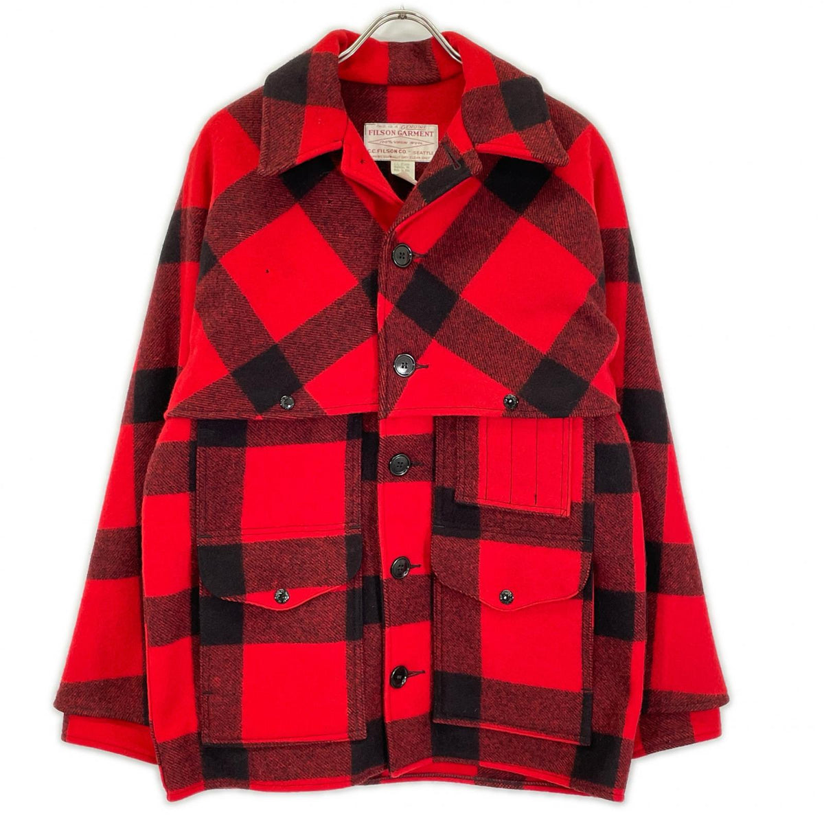 FILSON フィルソン レッド×ブラック チェック ダブルマッキーノクルーザー ジャケット ジャケット