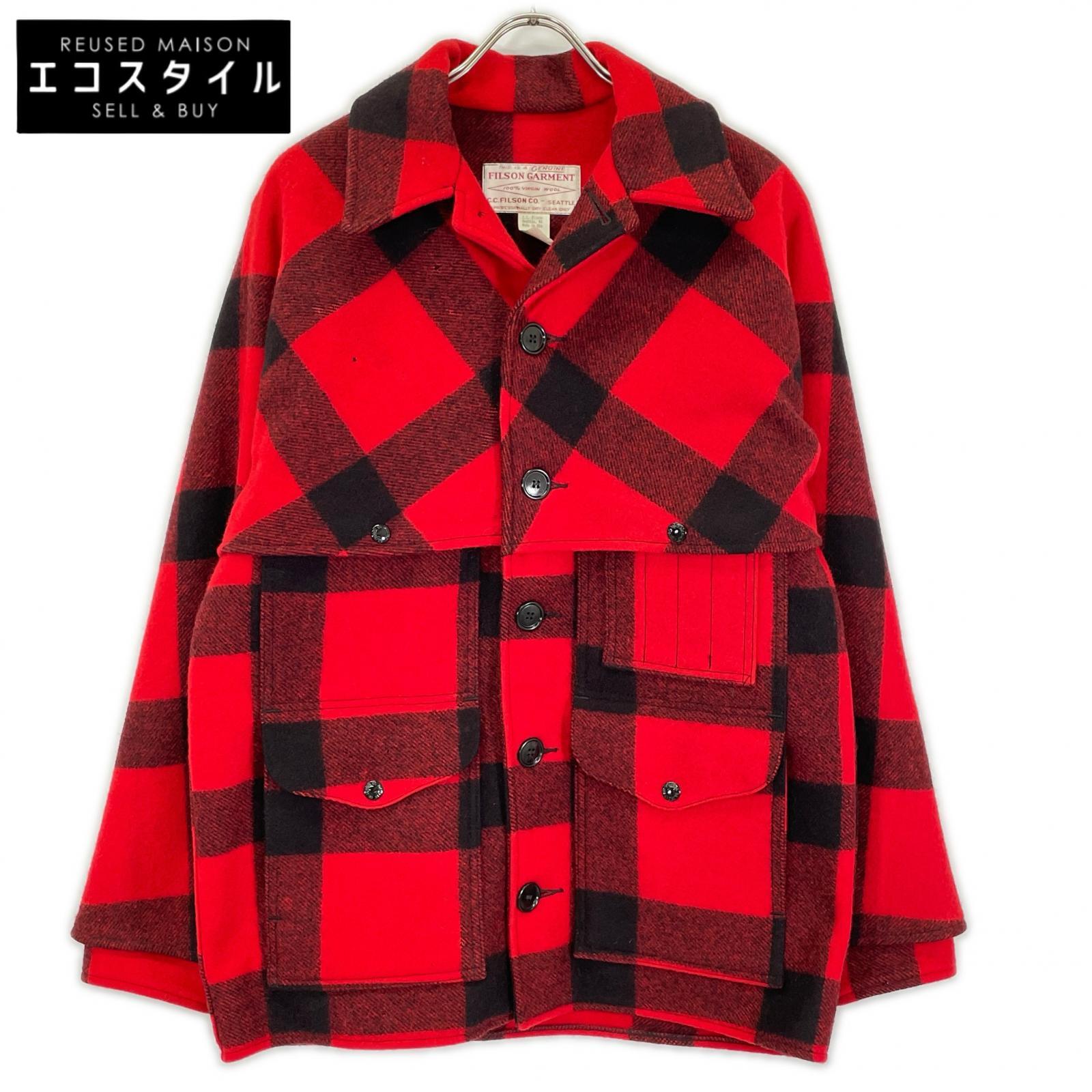 FILSON フィルソン レッド×ブラック チェック ダブルマッキーノクルーザー ジャケット ジャケット