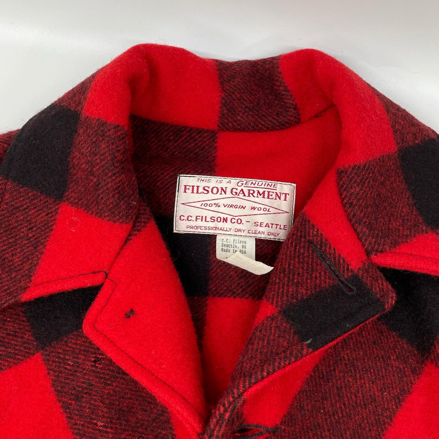 FILSON フィルソン レッド×ブラック チェック ダブルマッキーノクルーザー ジャケット ジャケット
