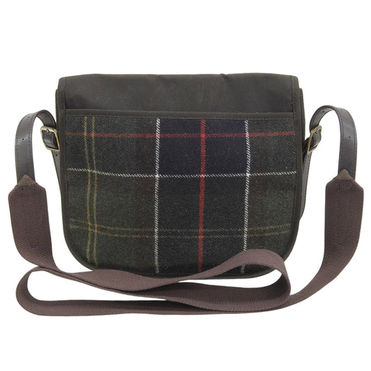 Barbour バブアー 美品 チェック ホイットレイ タータン クロスボディ バッグ ショルダーバッグ レディース カーキ×ブラウン LBA0341TN11 ショルダーバッグ