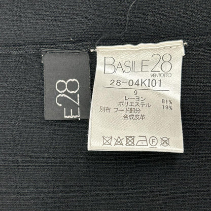 BASILE28 バジーレ28 ブラック フード付き ニットジレ ベスト