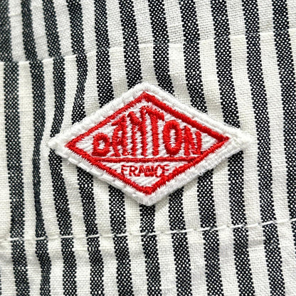 DANTON ダントン JD-2540 LHP ブラック ストライプ コットンリネンウェザーイージーパンツ ボトムス