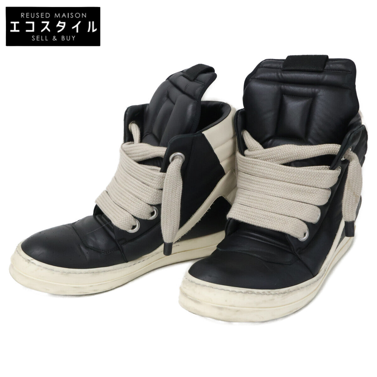 Rick Owens リックオウエンス JUMBOLACE GEOBASKET レザー ハイカットスニーカー シューズ