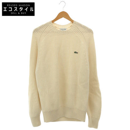 Lacoste ラコステ AH3142 ホワイト エッセンシャルローゲージニットセーター トップス