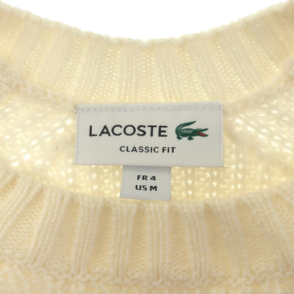 Lacoste ラコステ AH3142 ホワイト エッセンシャルローゲージニットセーター トップス