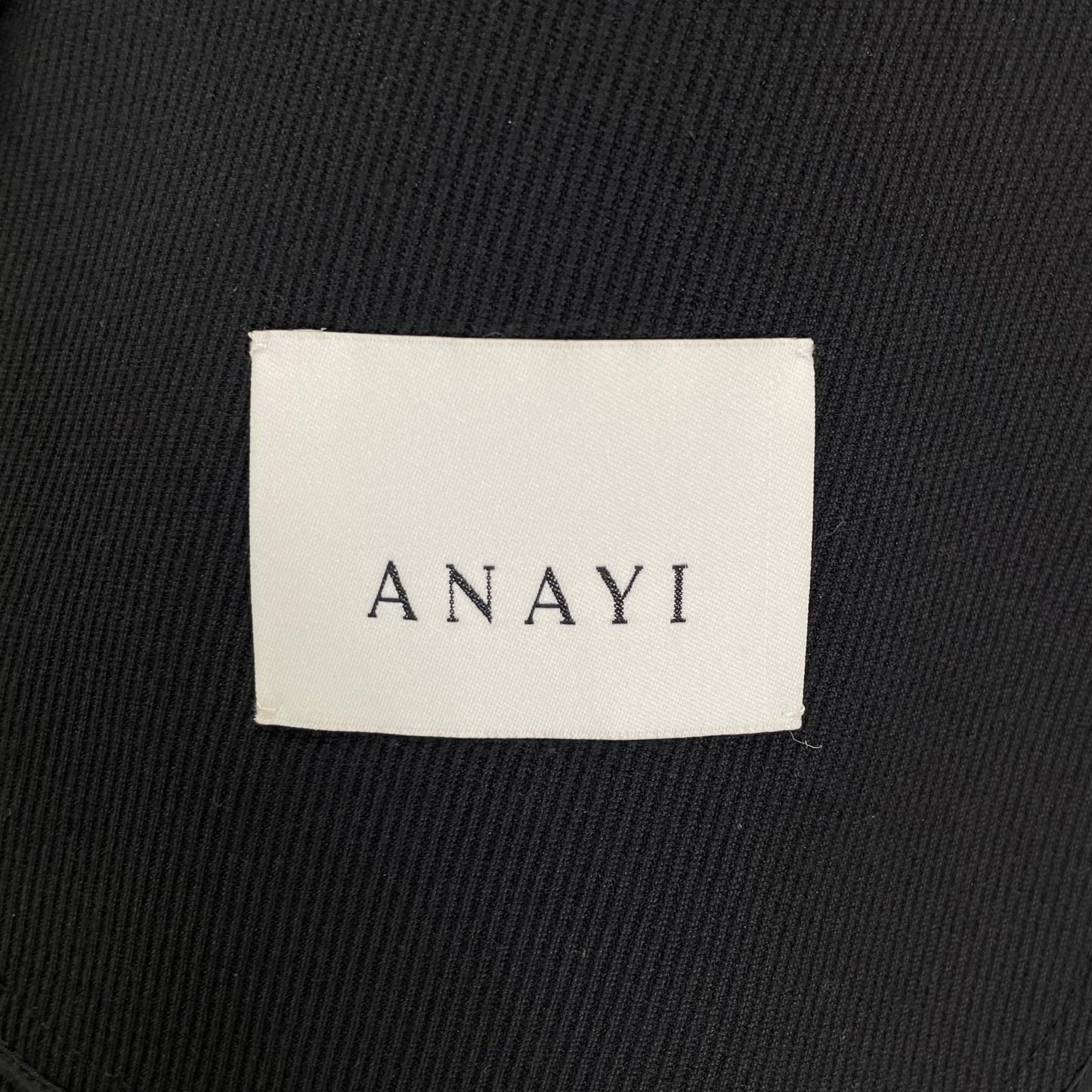ANAYI アナイ 102227-10-100-95 ブラック ジップアップ フレアスリーブブルゾン ジャケット