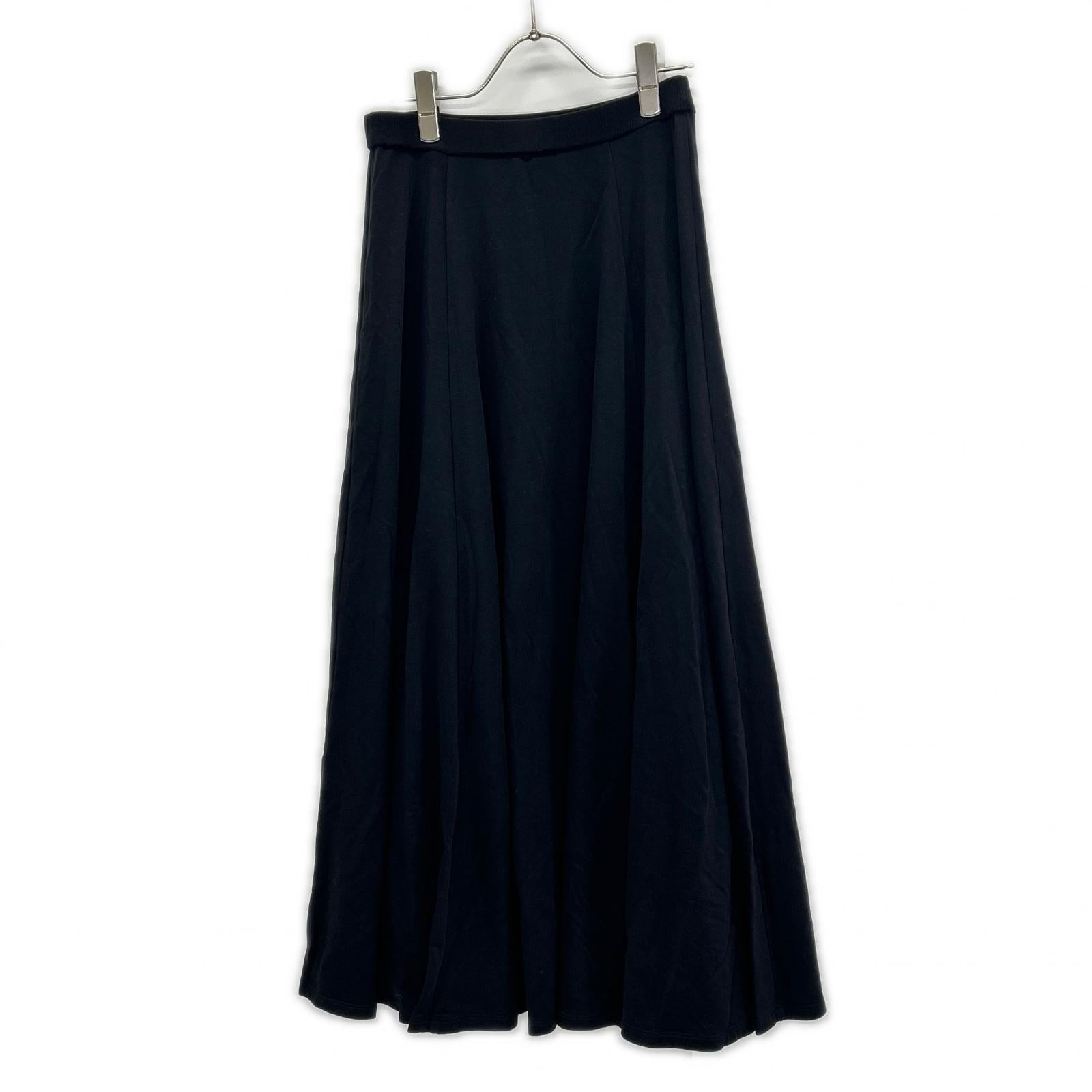 DES PRES デプレ 22-05-24-05205 ブラック テンセルカシミヤフリース サーキュラーロングスカート スカート
