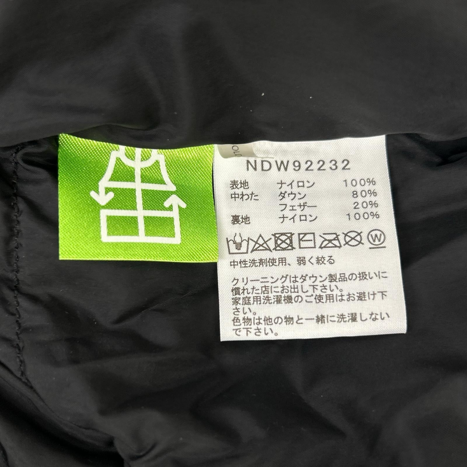 THE NORTH FACE ノースフェイス NDW92232 ブラック ショート ヌプシジャケット ジャケット