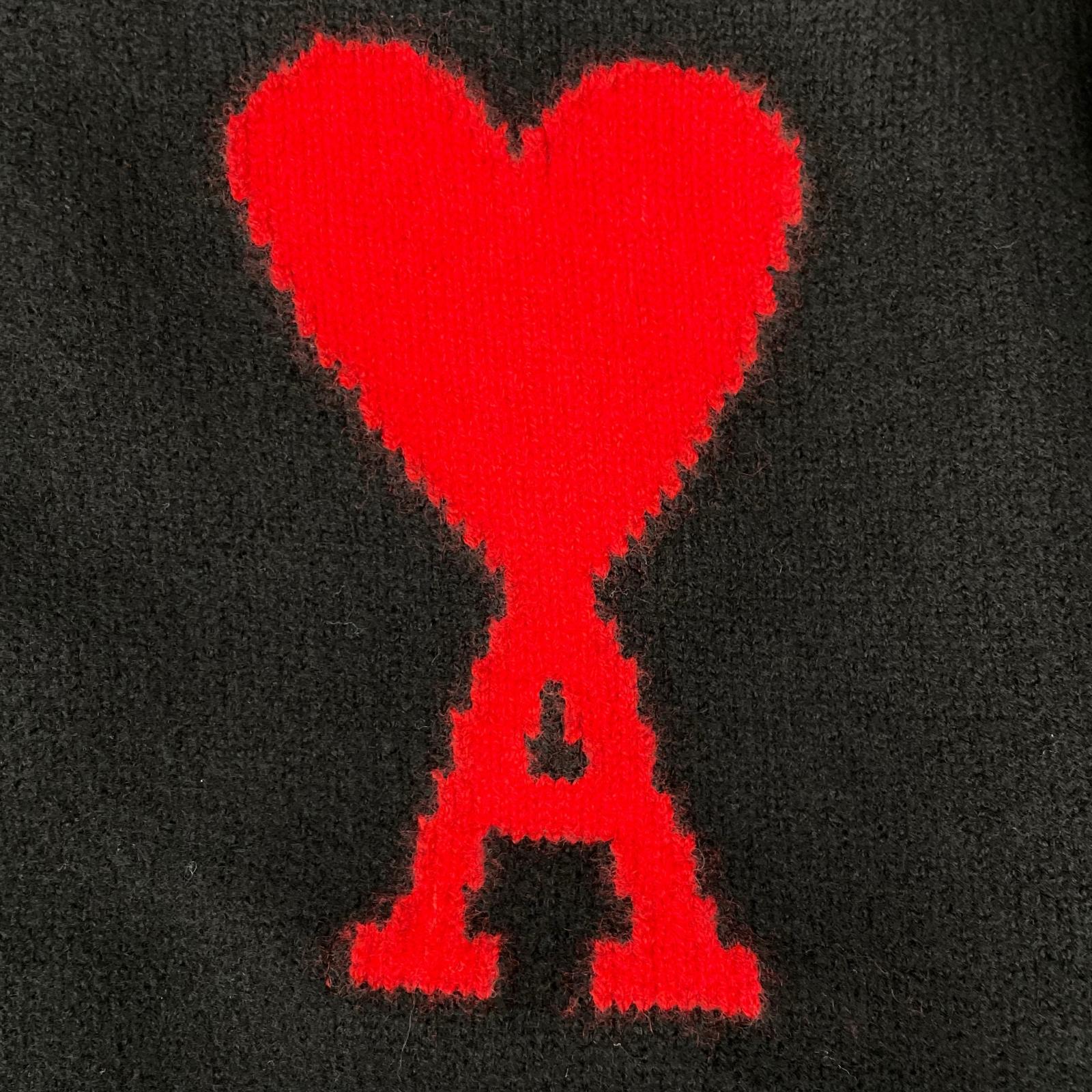 AMI PARIS アミパリス ブラック ロゴ ハイネックニット トップス
