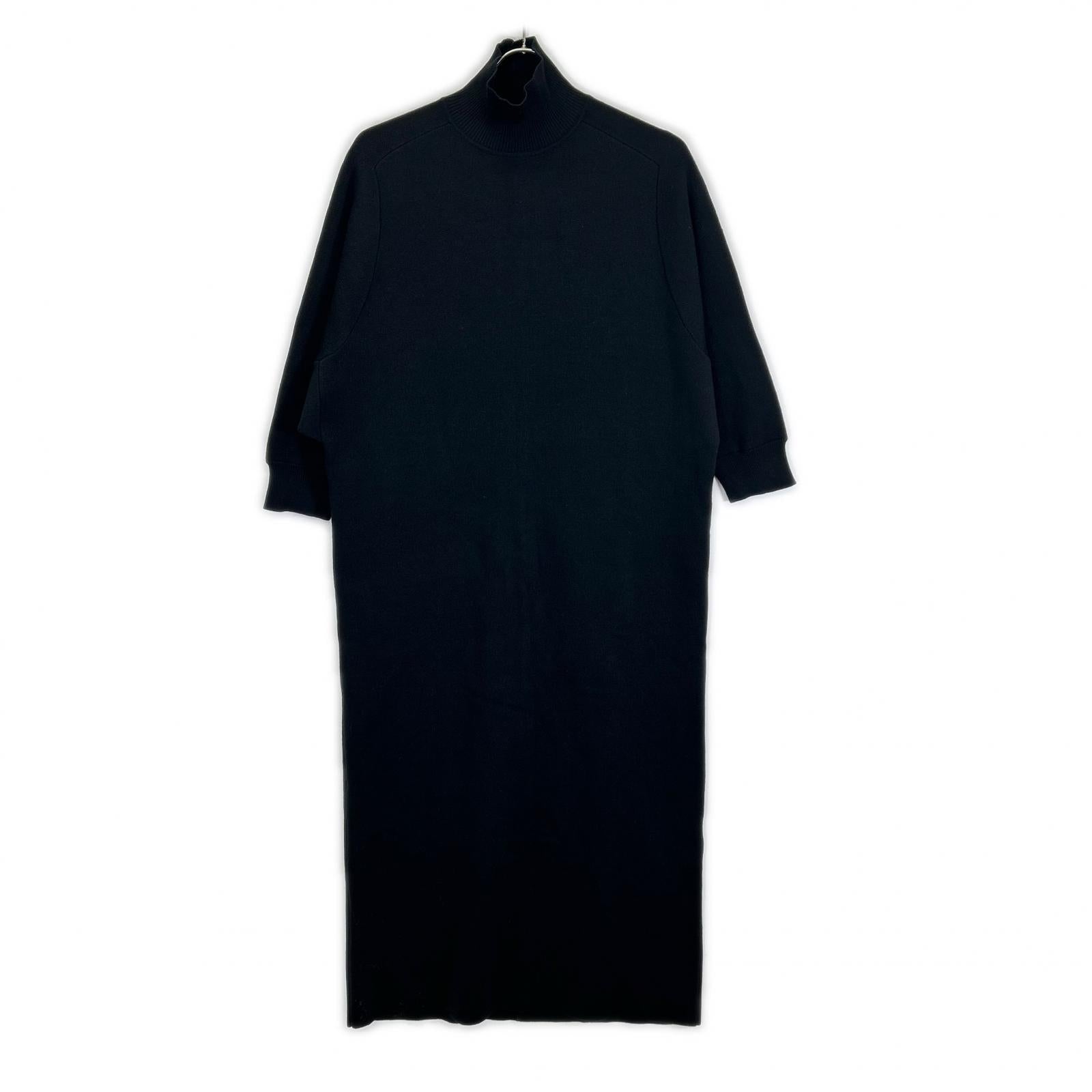 BALLSEY Ballsey 11-06-24-06201 Black Bounce Smooth High-Neck Dress Dress