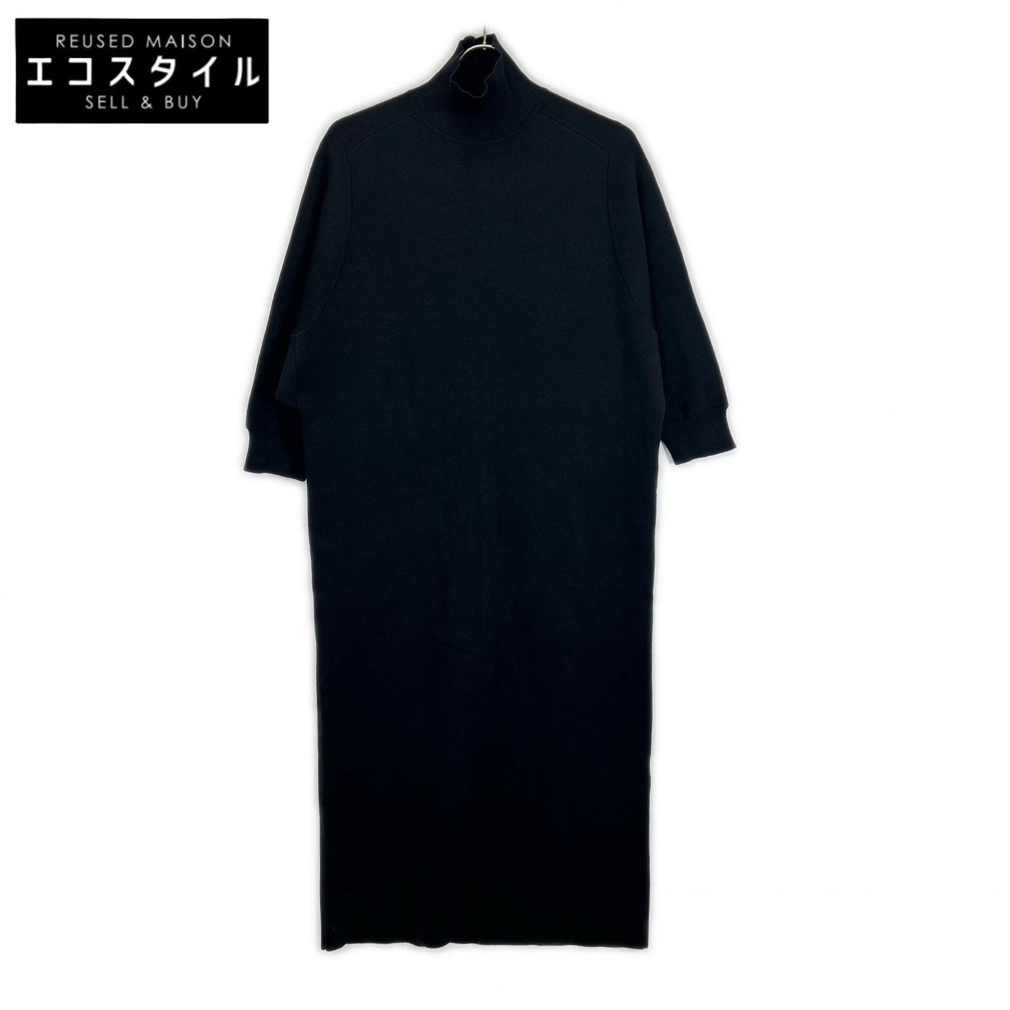 BALLSEY Ballsey 11-06-24-06201 Black Bounce Smooth High-Neck Dress Dress