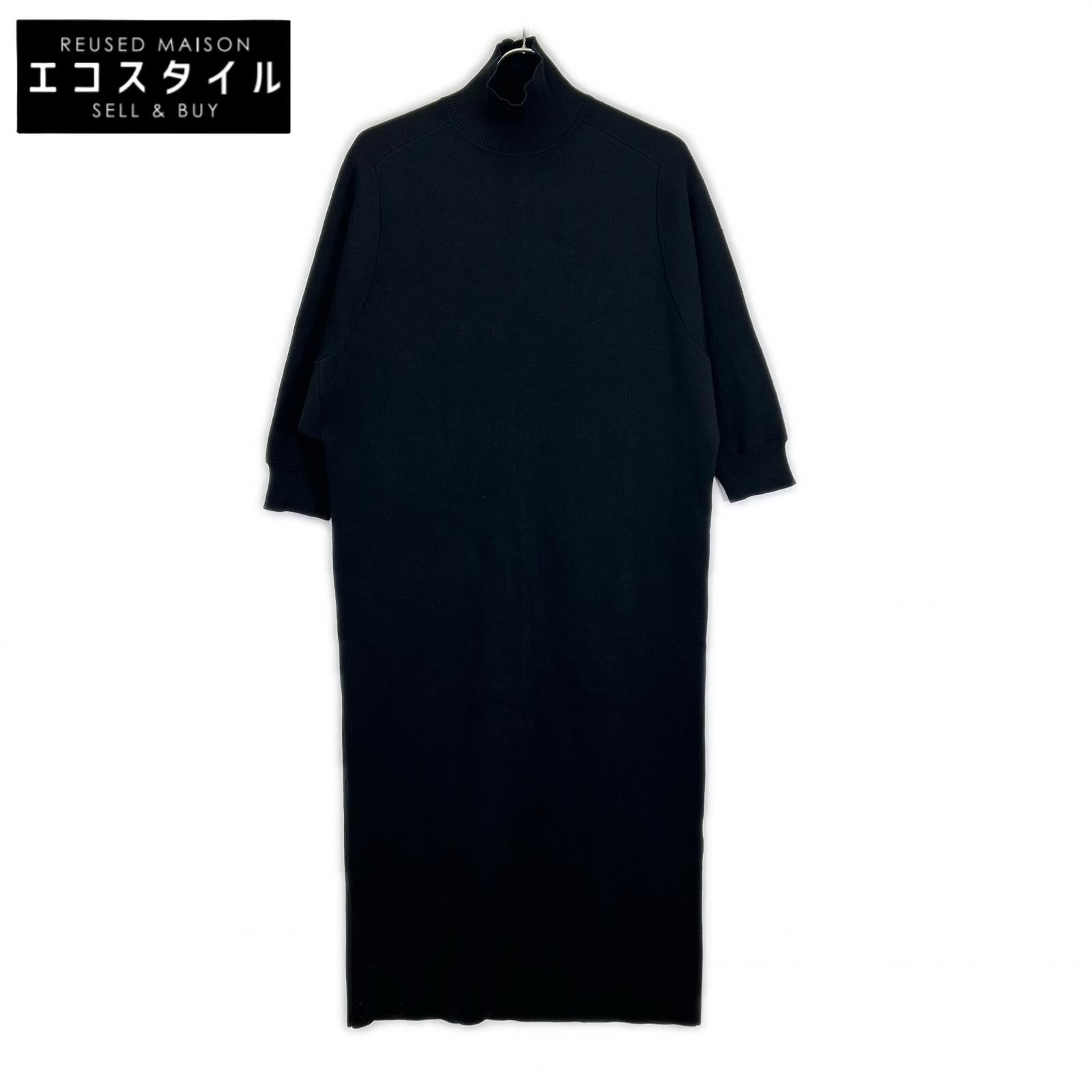 BALLSEY Ballsey 11-06-24-06201 Black Bounce Smooth High-Neck Dress Dress