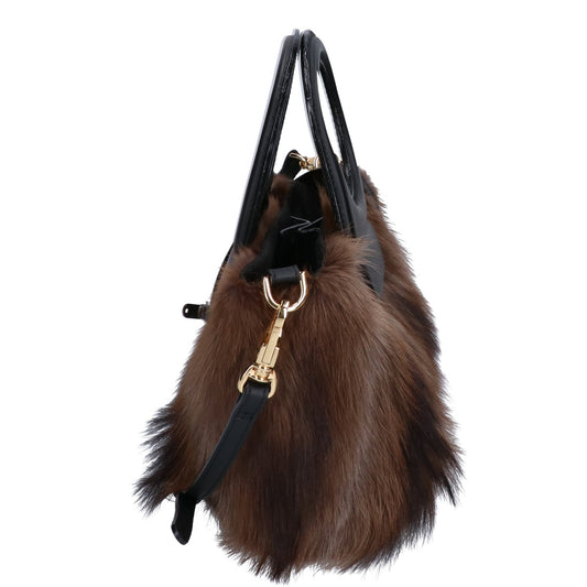 VIOLAd'ORO ヴィオラドーロ 【美品】FITCH ファー 2WAYショルダー ハンドバッグ