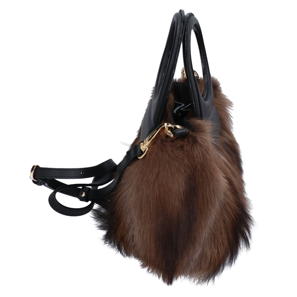 VIOLAd'ORO ヴィオラドーロ 【美品】FITCH ファー 2WAYショルダー ハンドバッグ
