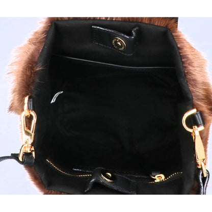 VIOLAd'ORO ヴィオラドーロ 【美品】FITCH ファー 2WAYショルダー ハンドバッグ