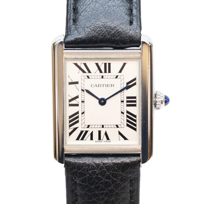Cartier カルティエ 19年 WSTA0030 タンクソロSM シルバー文字盤 クォーツ時計 腕時計