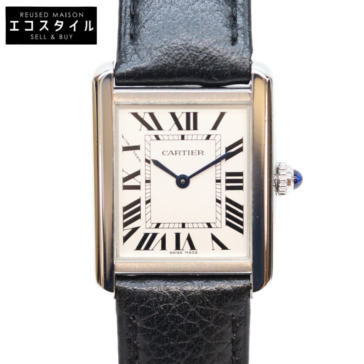 Cartier カルティエ 19年 WSTA0030 タンクソロSM シルバー文字盤 クォーツ時計 腕時計