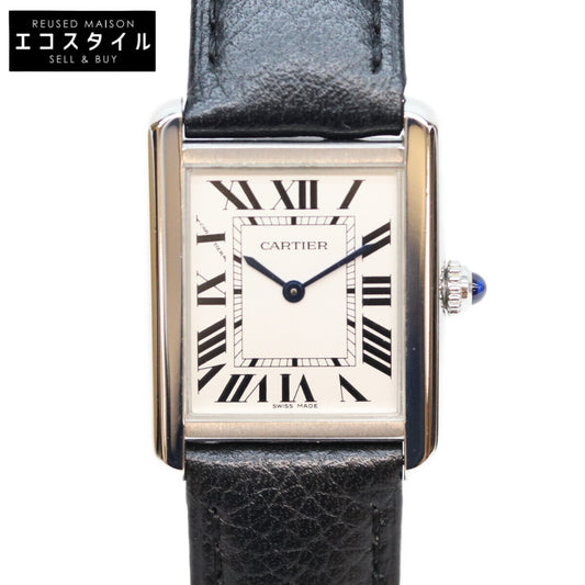 Cartier カルティエ 19年 WSTA0030 タンクソロSM シルバー文字盤 クォーツ時計 腕時計